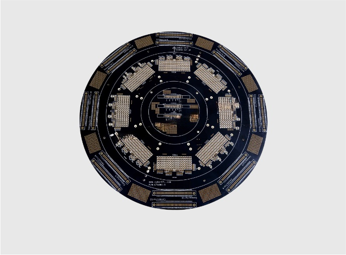 6-layer blue oil through hole PCB board&pcba